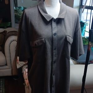 Men's Casual Button Down Shirt - Brown
